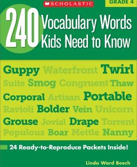 240 Vocabulary Words Kids Need to Know, Grade 4 Cheap